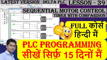 52 Sequential motor control Ladder logic in PLC programming | PLC programming In Hindi full course |