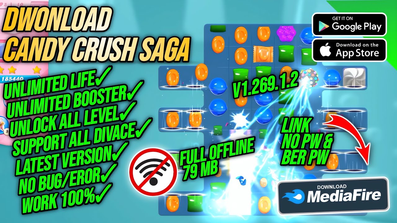 Dwonload Candy Crush Saga Mod Apk Terbaru 2024 v1.269.1.2 Unlimited