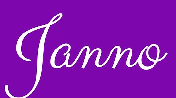 Learn how to Write the Name Janno Signature Style in Cursive Writing