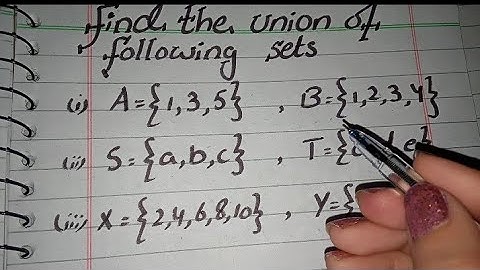 Find the Union of Following Sets, Find the Union of Following Sets in Urdu