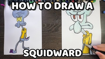 How to Draw Squidward from SpongeBob with Markers (Step-by-Step, Even for Beginners!)