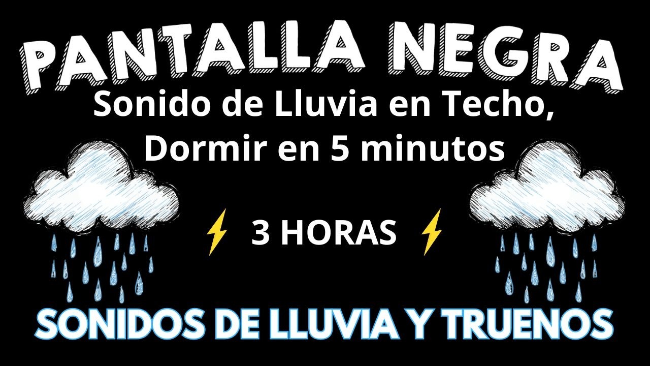 Lluvia Y Truenos intensa en la noche para dormir rápido ⛈️ Pantalla ...