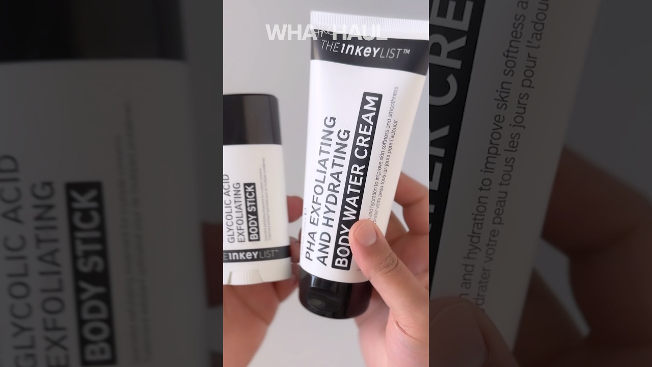 UNBOXING THE INKEY LIST PHA Exfoliating and Hydrating Body Water Cream + Glycolic Acid Body Stick