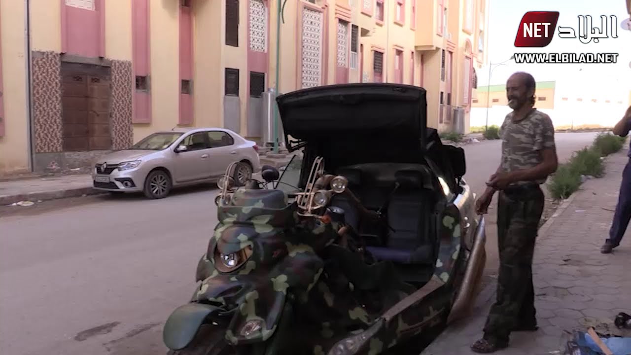 تبسة : ميكانيكي يحول سيارة معطلة لدراجة نارية ضخمة !