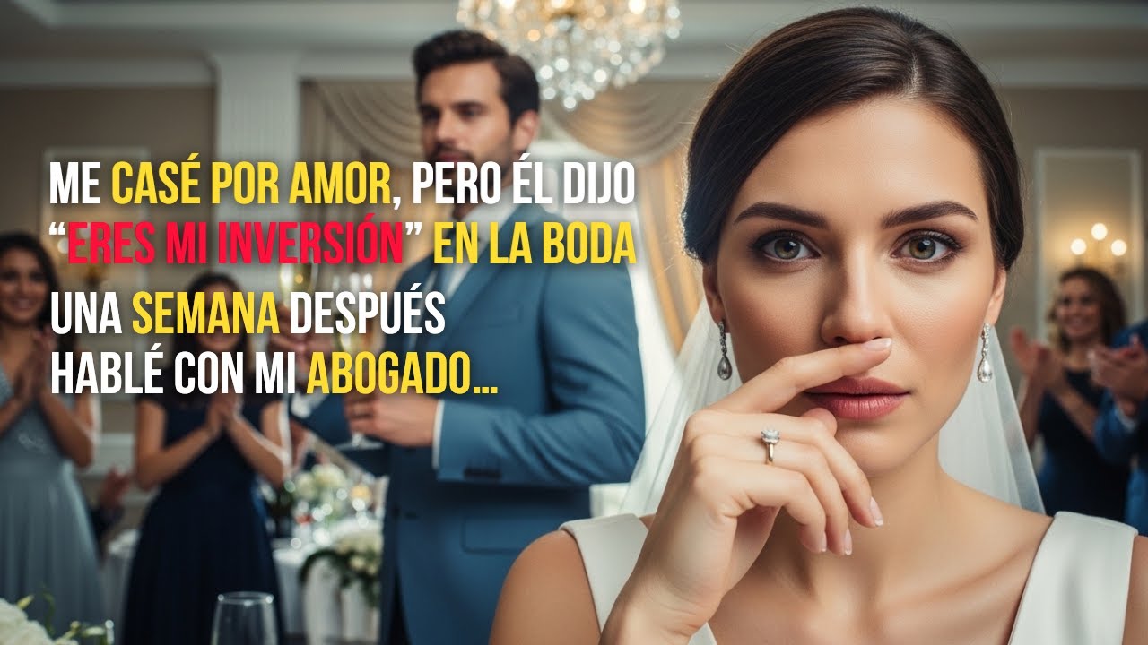 Me casé por amor pero él dijo “eres mi inversión” en la boda una semana después hablé con mi abogado