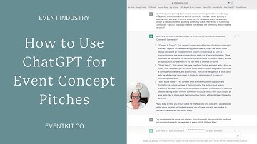 Event Creative Concept Development with ChatGPT | Event Kit