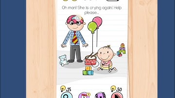 Brain Test Level 139 Oh Man! She is crying again! Help Please Walkthrough