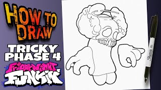 HOW TO DRAW TRICKY PHASE 4 FROM FRIDAY NIGHT FUNKIN | como dibujar a tricky fase 4 de fnf