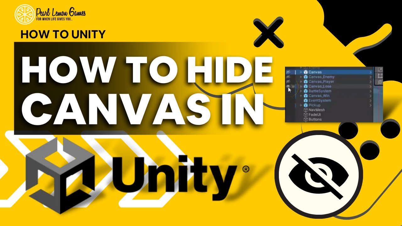 Hiding the Screen Canvas in the Unity Editor