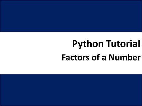 Write a program to find factors of a number in python part20