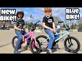 NEW Pink and Blue Bikes at the Skatepark!