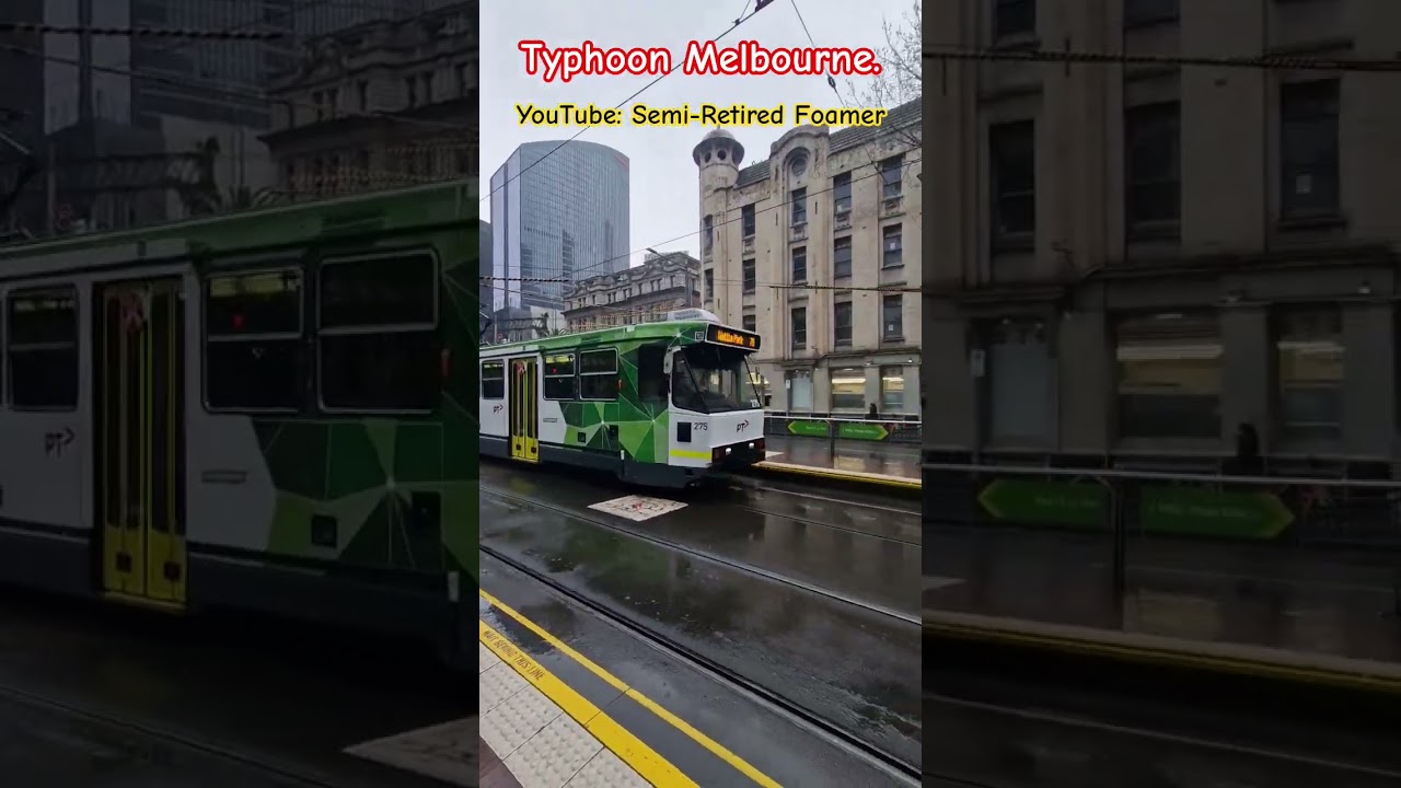 Trams In Beautiful Winter Melbourne. 