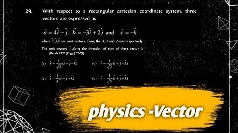 29. With respect to a rectangular cartesian coordinate system, three vectors are expressed asa=4i-j,