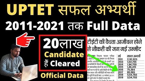 #uptet2021 #ctet #htet #reet #news Total UPTET Passed Candidates 2011-2021 | 20लाख Candidates Only👍