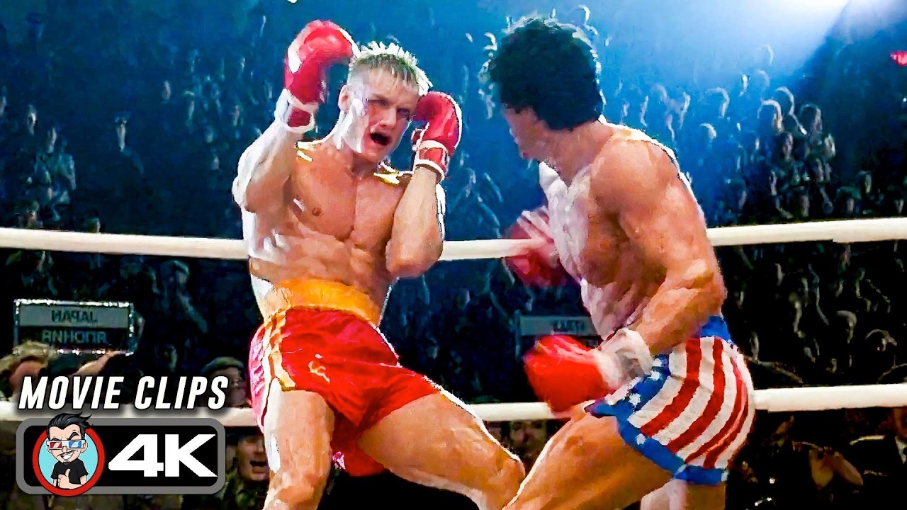 Best Boxing Scenes in ROCKY IV 🔥 4K