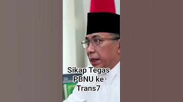 Sikap Tegas PBNU ke Trans7 #pbnu #boikottrans7  #gusyahyakholil #trans7