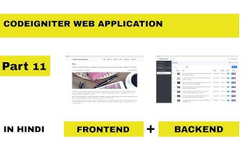 Codeigniter Web Application in Hindi - part 11