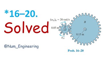 *16–20. A motor gives gear A an angular acceleration| Engineering Mechanics