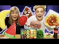 Real Food VS Gummy Food! GROSS Giant Candy Challenge - EXTREME Edition Gone Wrong!!