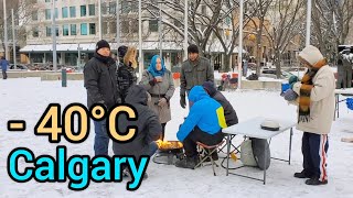 Extreme Cold 40°C Weather in Calgary Alberta Canada #Calgary #Alberta #Canada