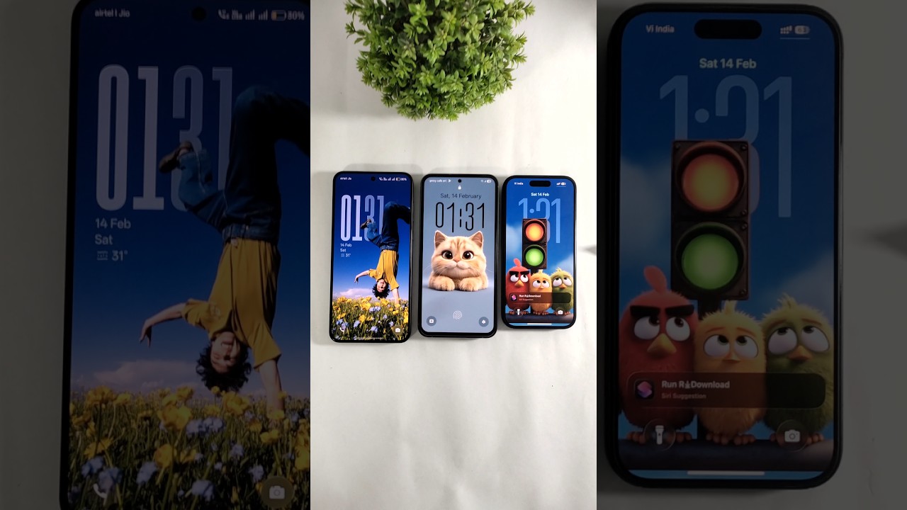 OxygenOS 16 or One UI 8 or iOS 26 Lock Screen ? 