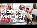 Clarence kennedy 185kg heavy snatch session thursday part 1 of 2