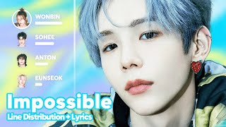 RIIZE - Impossible (Line Distribution + Lyrics Karaoke) PATREON REQUESTED