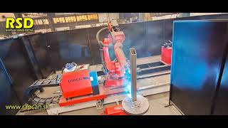COMAU welding robot, 3 Positioners, Lorch welding source