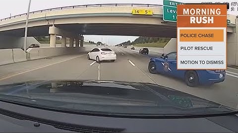 Police chase ends with officer using a net to stop the suspect