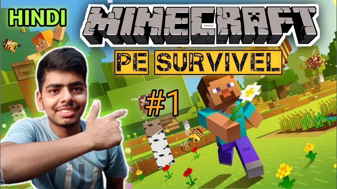 Minecraft PE Survival Series Ep 1 in Hindi 1.21 | First time 😄 # ...