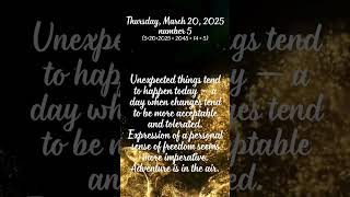 Thursday, March 20, 2025 — number 5
