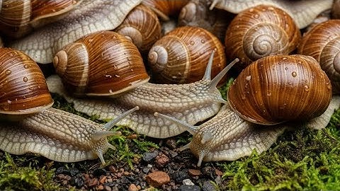 The Hidden World of Snails: Close-Up on a Leaf