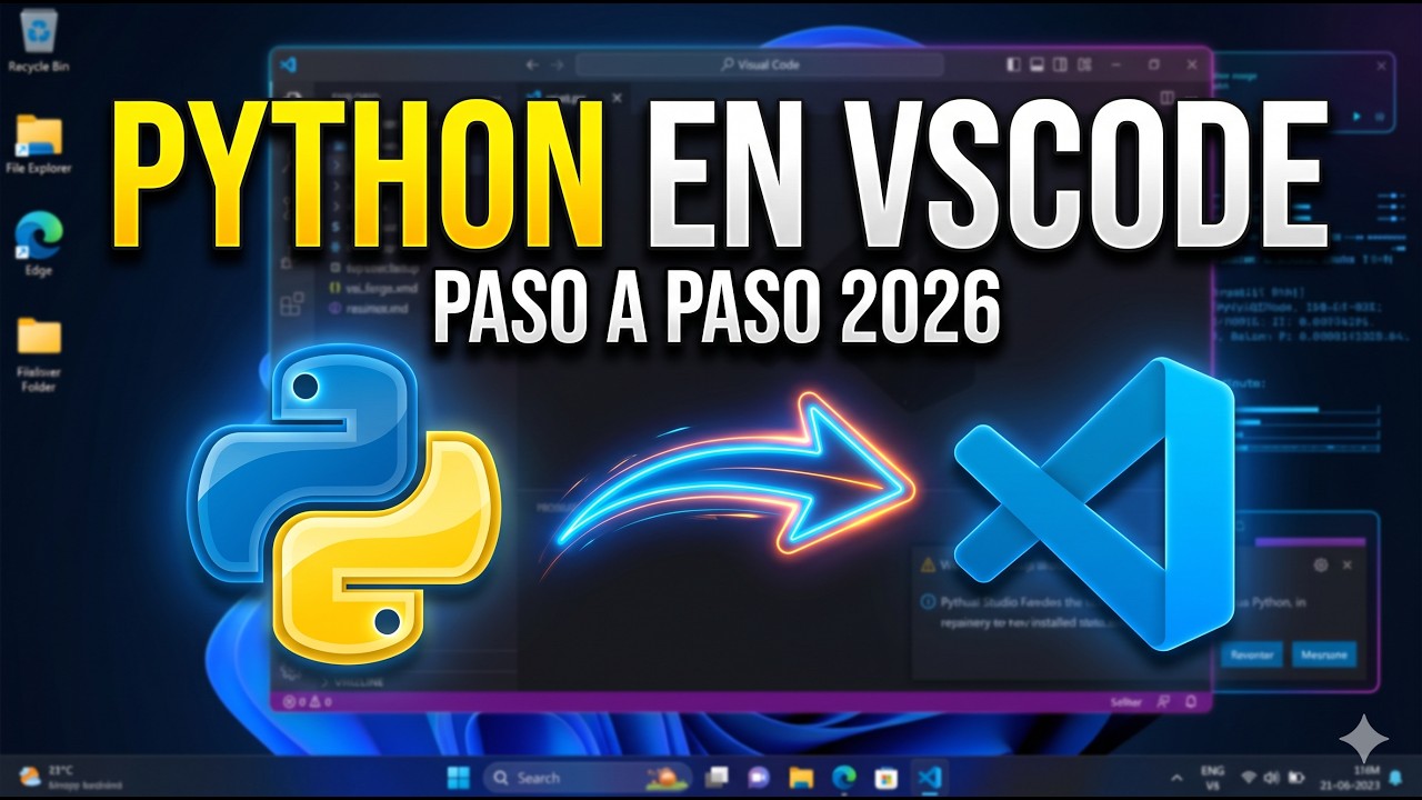 Cómo instalar Python en Visual Studio Code paso a paso (2026) - YouTube