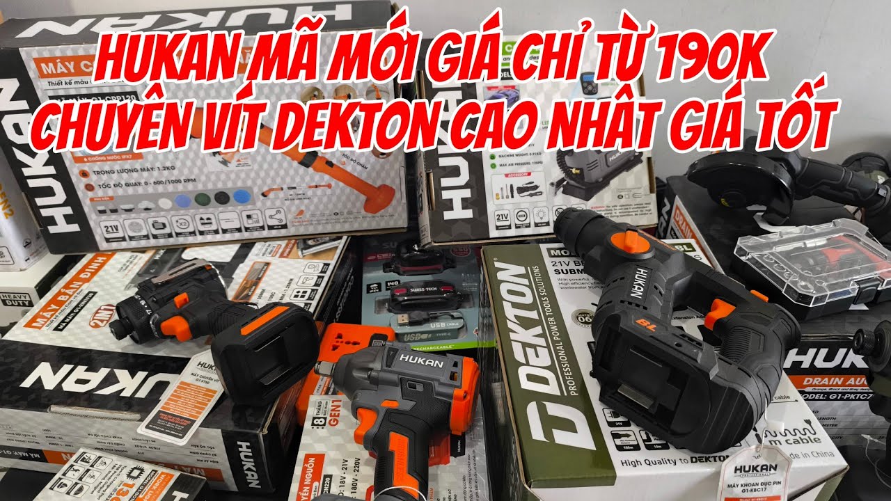 Hukan về nhiều mã mới giá chỉ từ 190k . Chuyên vít xịn nhất dekton giá tốt , bền , nên mua 
