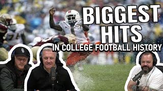Biggest Hits in College Football History REACTION | OFFICE BLOKES REACT!!