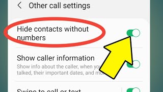 Hide Contacts Without Numbers | How To Enable And Disable In Samsung Mobile