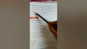 Class 2 Chapter no.5 Little Round Bun Exercise