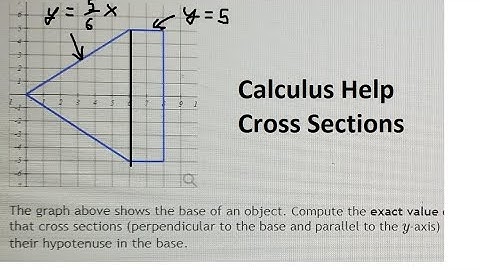 Calculus Help: Given that cross sections (perpendicular to the base) are isosceles right triangles