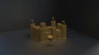 The Collapse of Castle - Material Point Method simulation