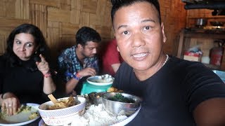 Eating Apatani Cuisines in Hong Village Ziro; Arunachal Pradesh