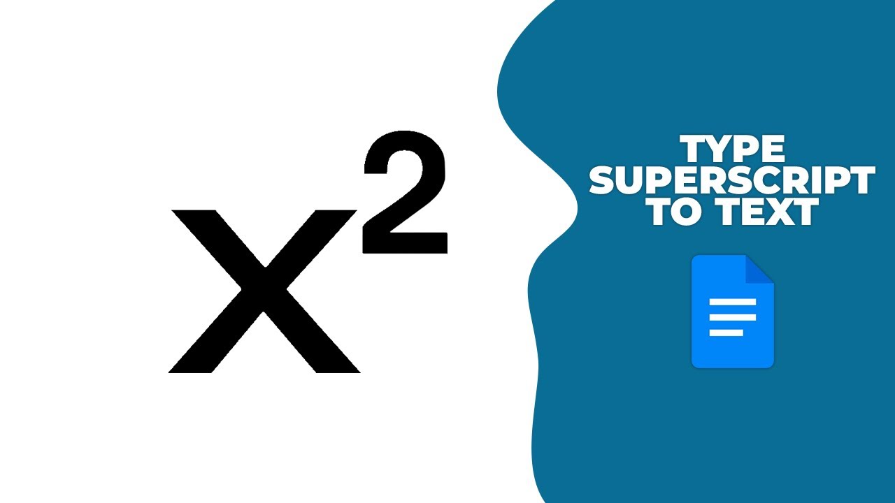How to type a superscript to text in Google Docs