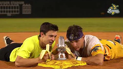 The Savannah Bananas do ASMR on Second Base for th...