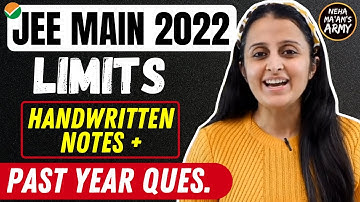 JEE MAINS 2022: LIMITS, CONTINUITY & DERIVATIVES FULL Revision :HANDWRITTEN Notes/PYQ