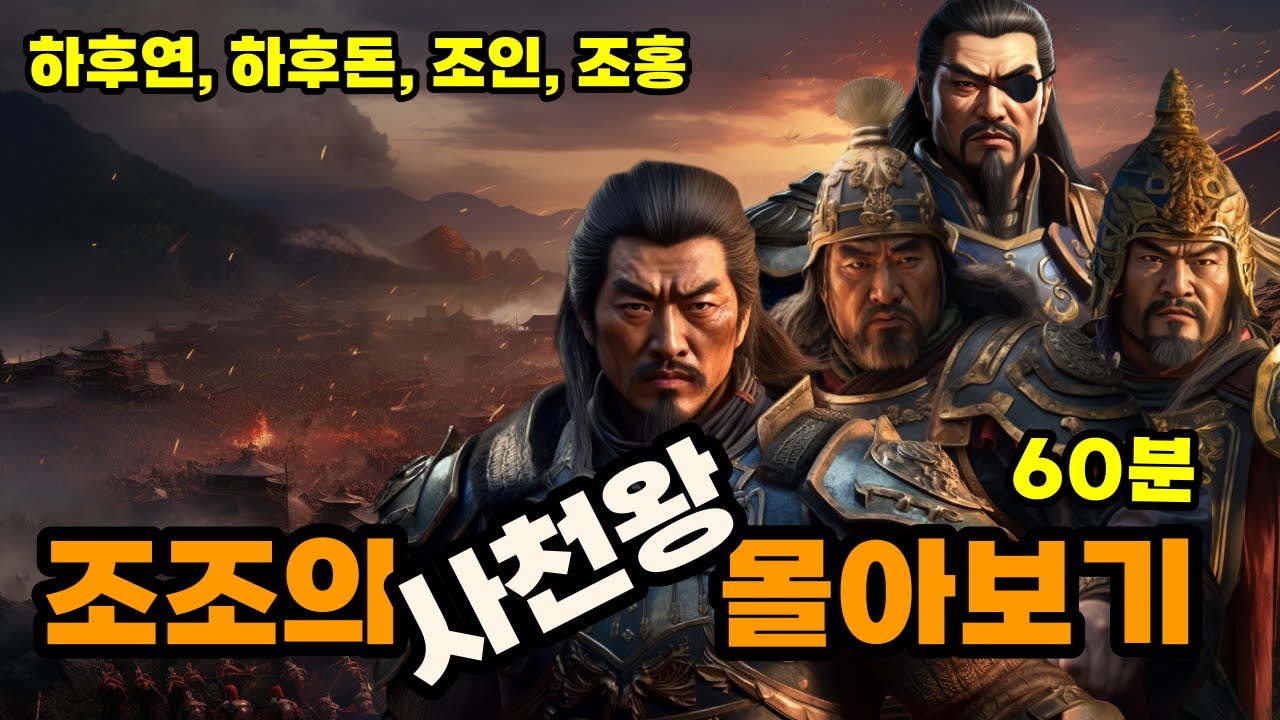 삼국지 조조의 사천왕 몰아보기 60분 (하후연 하후돈 조인 조홍)