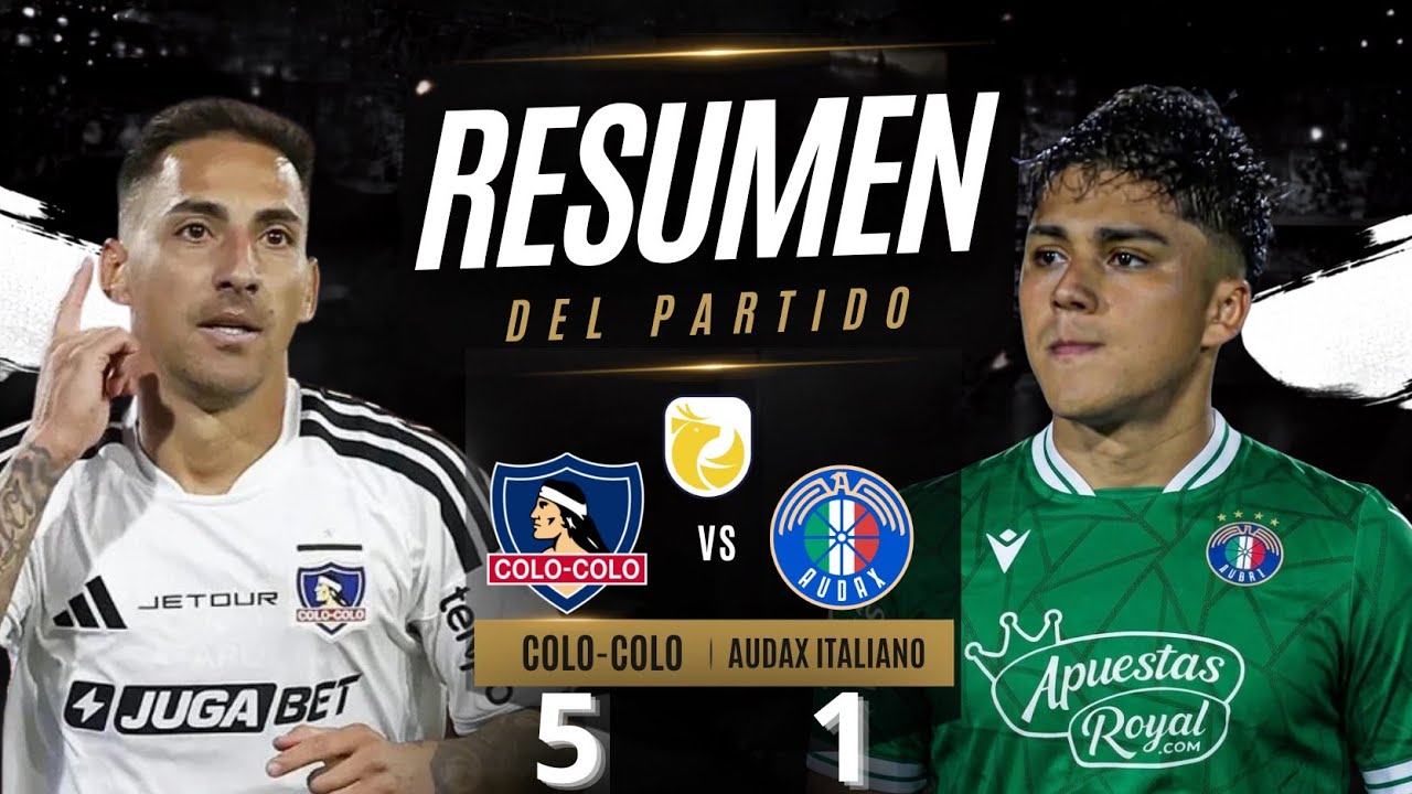 🚨 ¡GOLEADA DEL CACIQUE! Colo-Colo 5-1 Audax Italiano y se acerca a la estrella 35 ⚪⚫