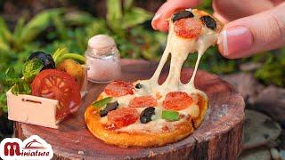 Perfect Miniature Pizza Making In Mini Forest | ASMR Cooking Mini Food