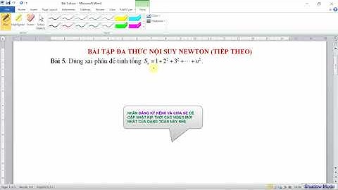 Bài tập về đa thức nội suy newton