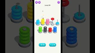 Color Hoop Stack Level 21 - 30 | Puzzle Games | LevelUpX | #tranding #colorhoopstack #vairal #sub
