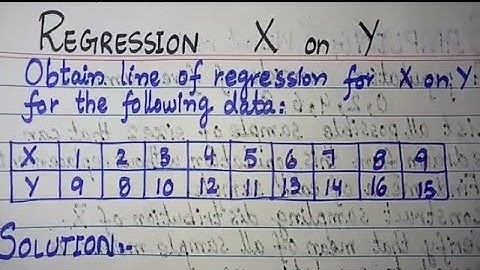 Regression Equation | How to Find Regression Equation | Regression of X on Y