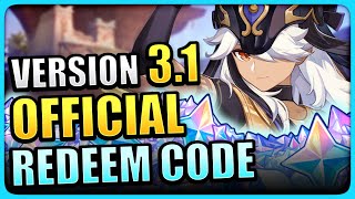 Genshin Impact' Gift Codes For Free Primogems, 3.1 Character